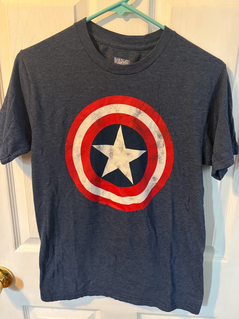 Marvel’s Captain America Unisex Navy Short Sleeve Graphic Tee